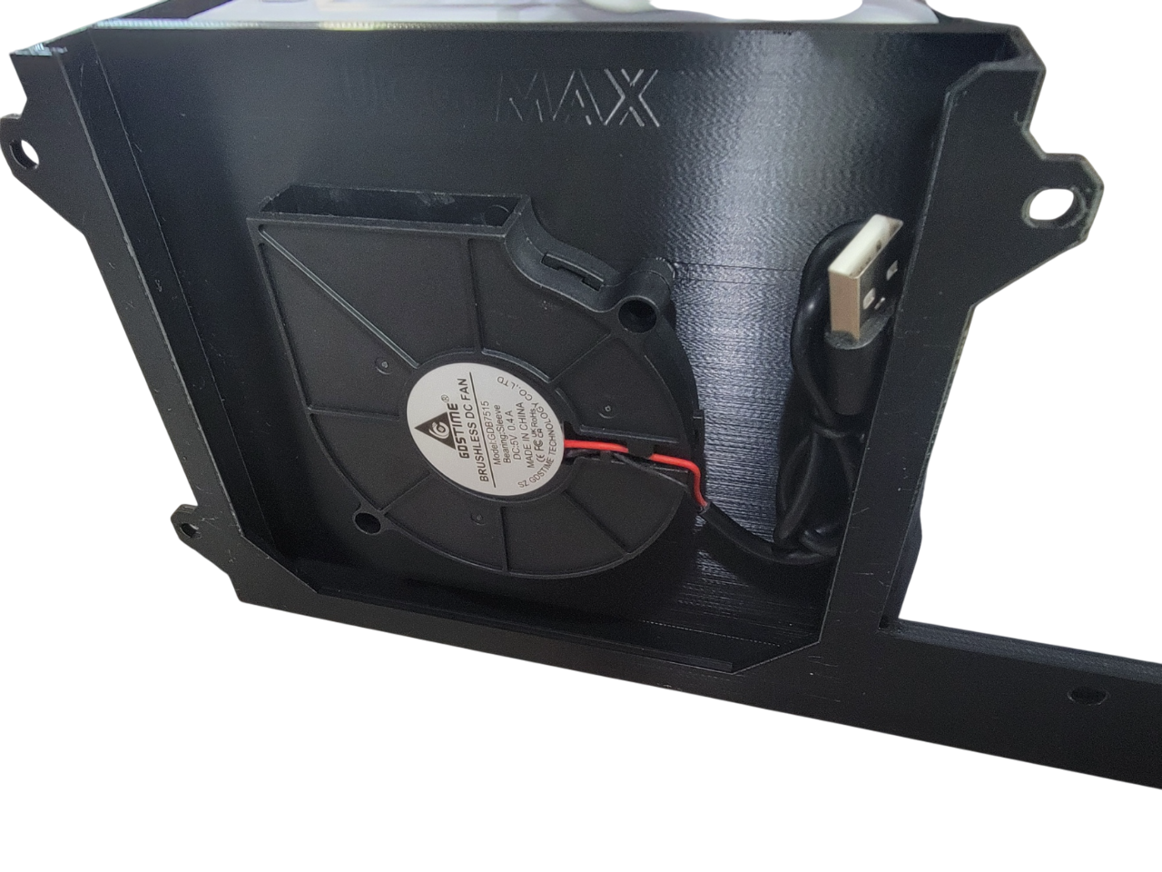 Wall Mount with Fan and PSU Holder for Unifi Cloud Gateway Max UCG-MAX