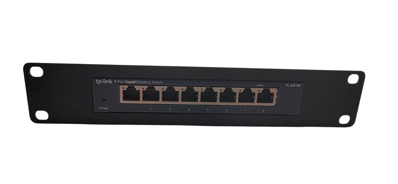10 Inch 1U Network Rack Mount for TP-Link TL-SG108PE, 8 Port Gigabit PoE Switch