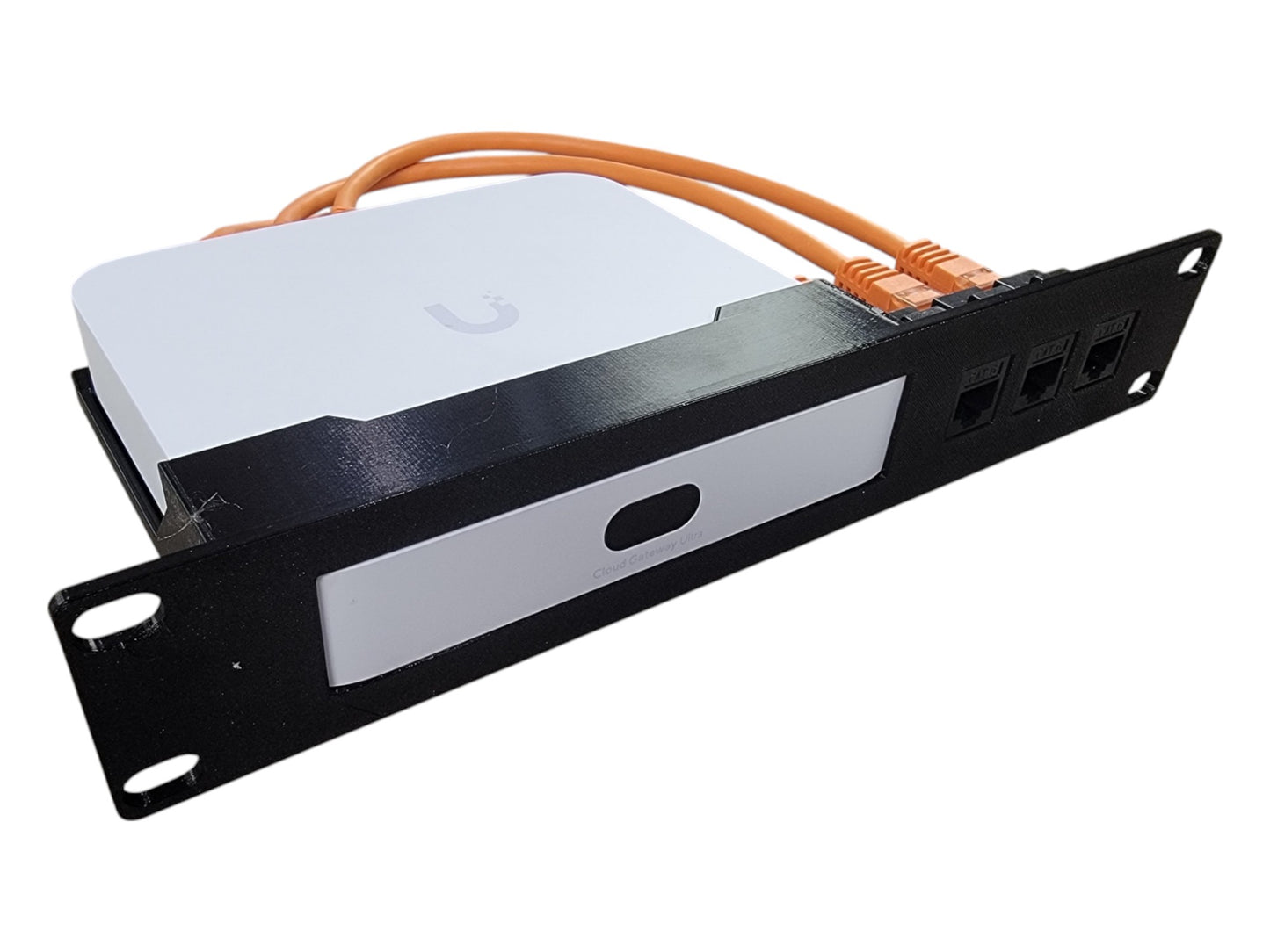 10-inch Network Rack Mount for Cloud Gateway Ultra UCG-Ultra and UXG-Max, Front Access Ports, Cables & Keystones Included