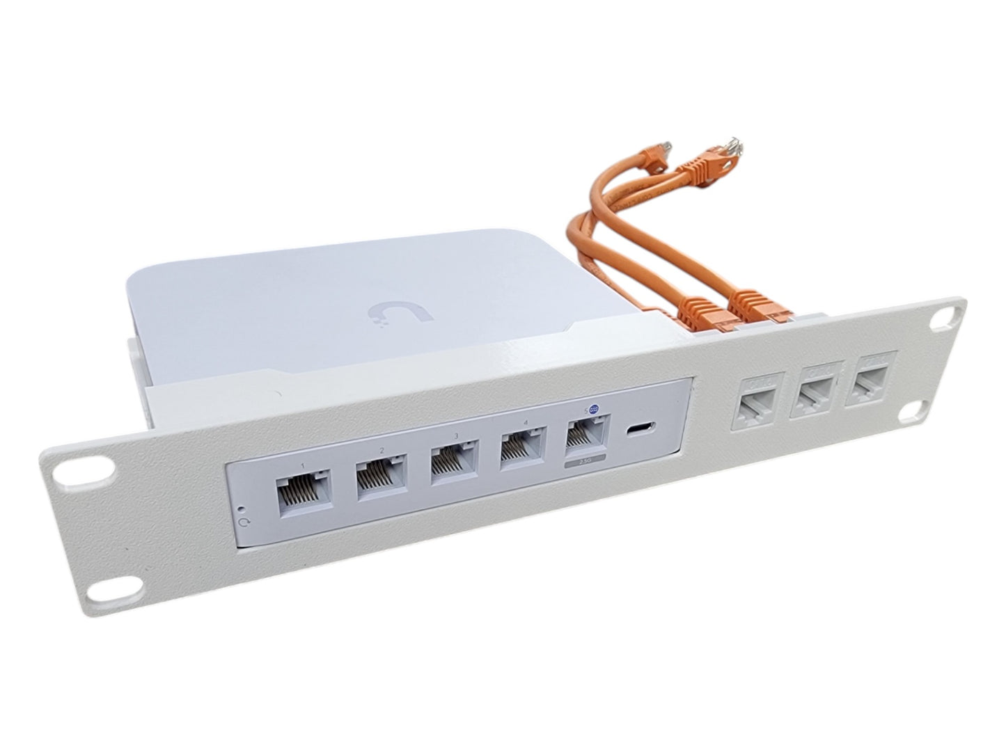 10-inch Network Rack Mount for Cloud Gateway Ultra UCG-Ultra and UXG-Max, Front Access Ports, Cables & Keystones Included