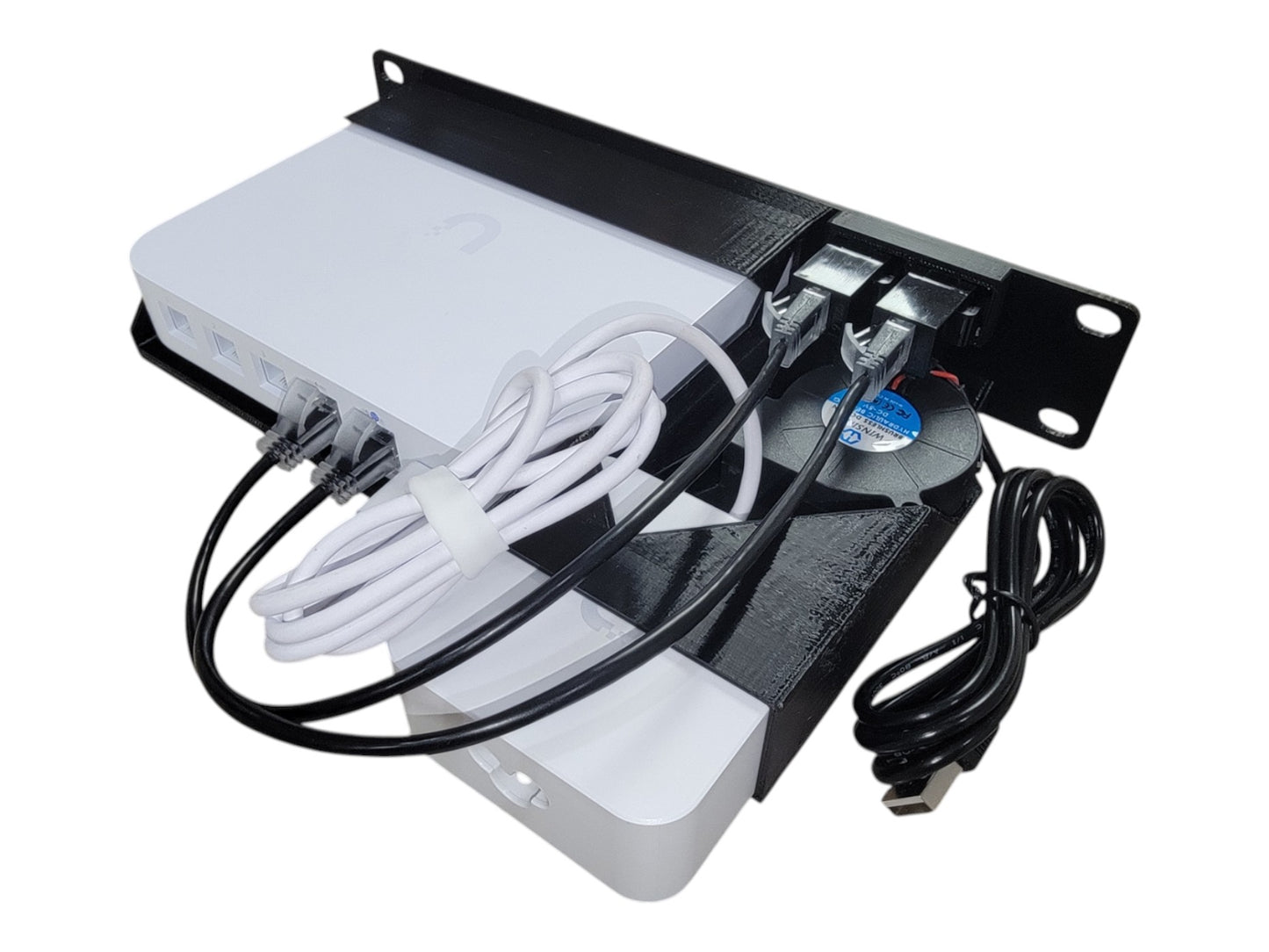 10" Network Rack Mount with Fan for UniFi Cloud Gateway Max UCG-MAX Ubiquiti