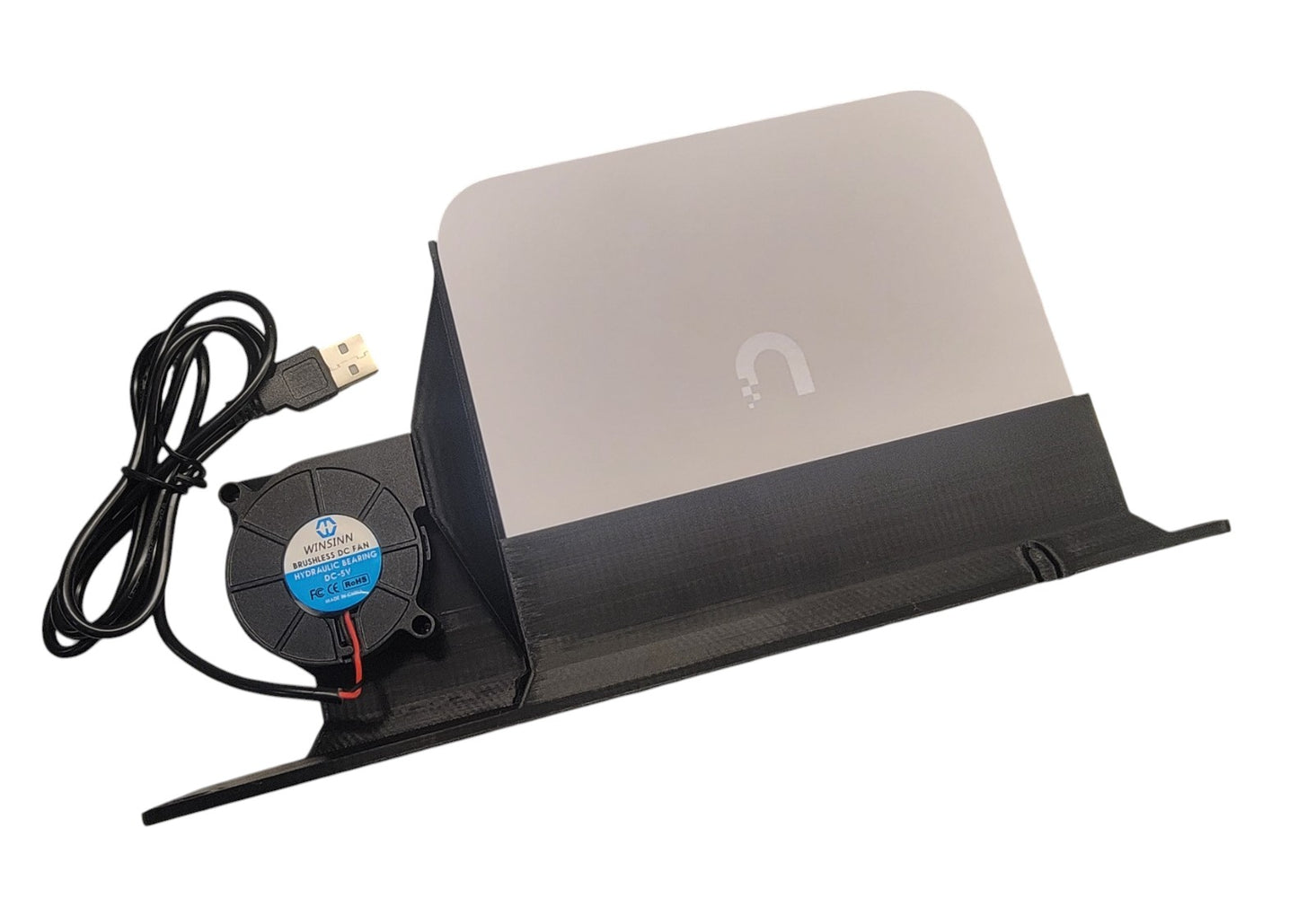 Blazin3D 10" Network Rack Mount for Ubiquiti Cloud Gateway Ultra, Wall Mount, USB Fan Cooling, Front/Rear Port Access