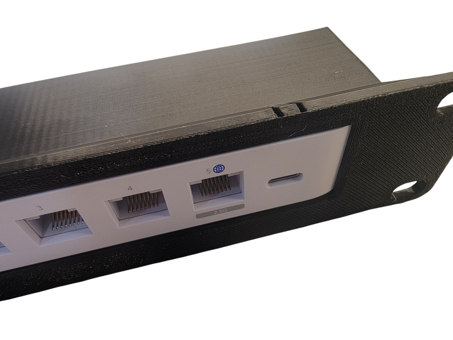 Blazin3D 10" Network Rack Mount for Ubiquiti Cloud Gateway Ultra, Wall Mount, USB Fan Cooling, Front/Rear Port Access