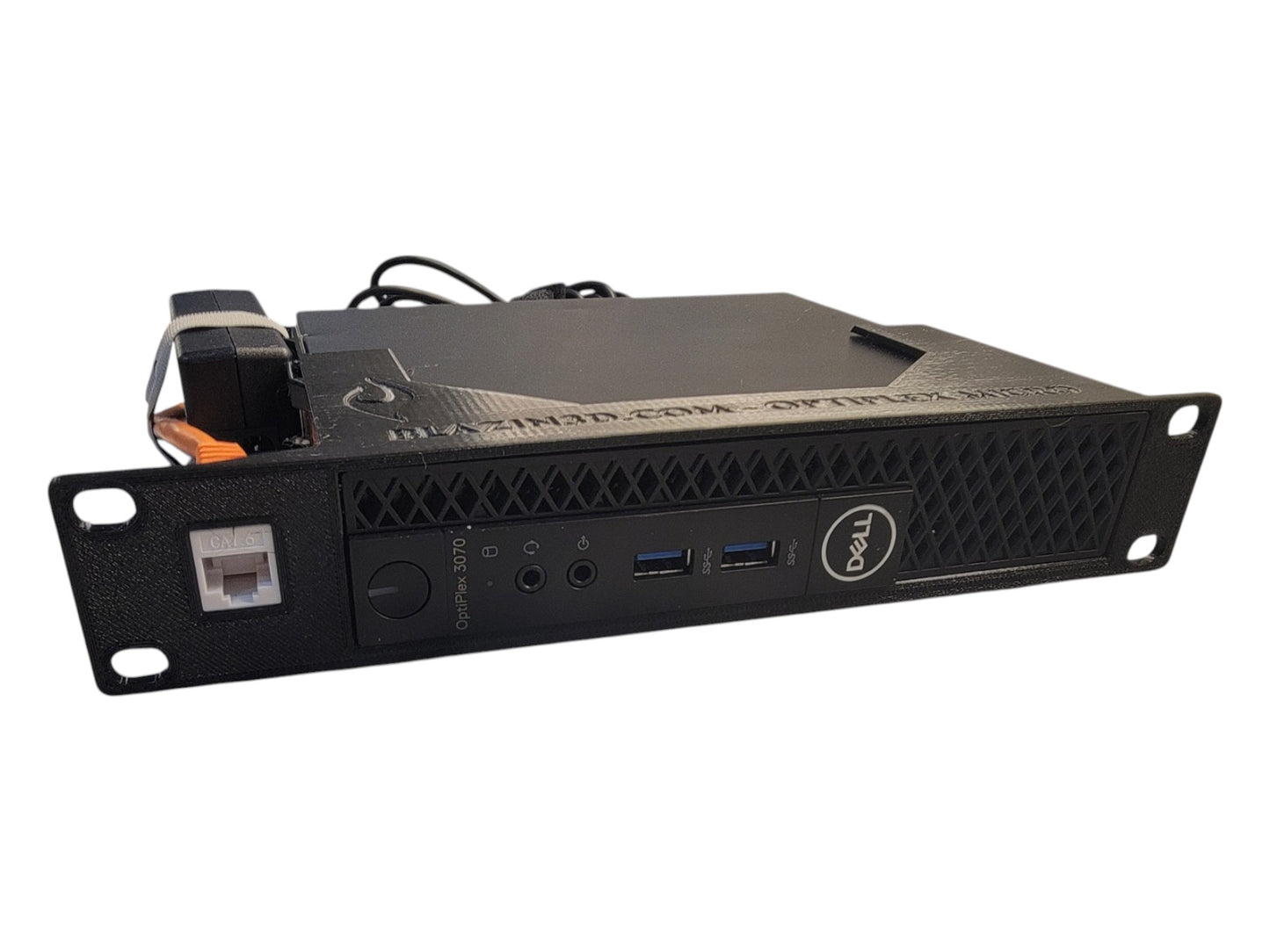 10 inch 1U Network Rack Mount for Dell OptiPlex Micro Form Factor Case, Front Access Network Connection