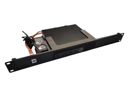 19 inch 1U Network Rack Mount for Dell OptiPlex Micro Form Factor Case, Front Access Network Connection