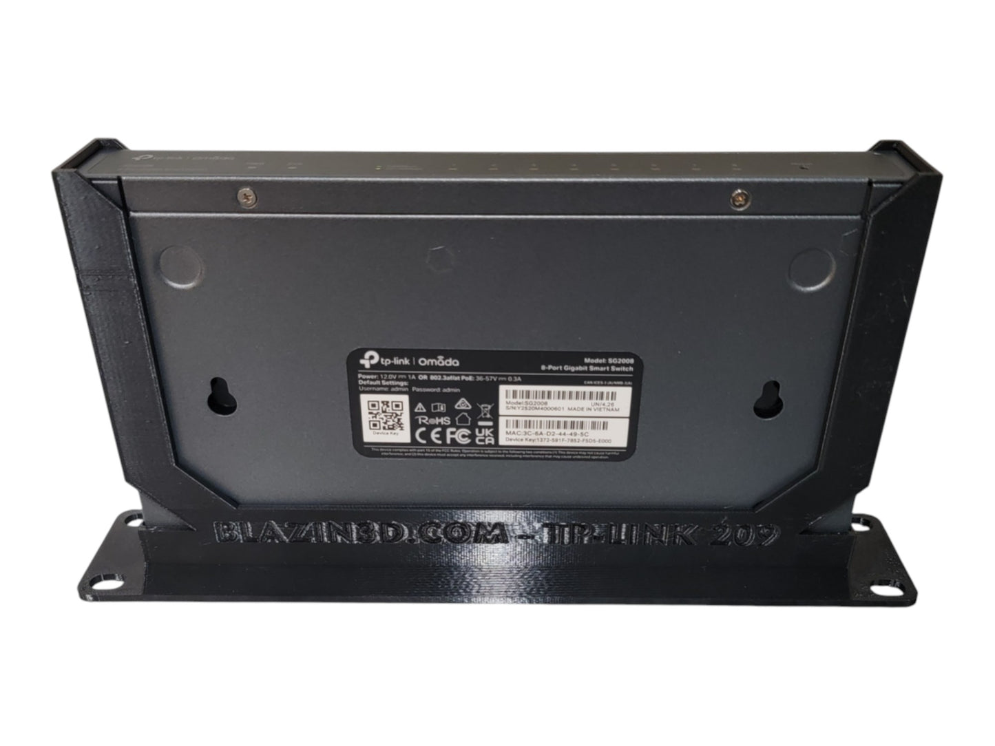 10" Network Rack Mount for TP-Link SG2008P, TL-SG1210MP, TL-SG105-M2, TL-SG2210P