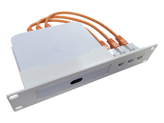 10-inch Network Rack Mount for Cloud Gateway Ultra UCG-Ultra and UXG-Max, Front Access Ports, Cables & Keystones Included