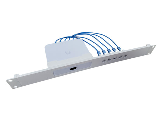 19-inch 1U Network Rack Mount for Unifi Gateway UCG-Ultra and UXG-Max, Keystones & Cables Included