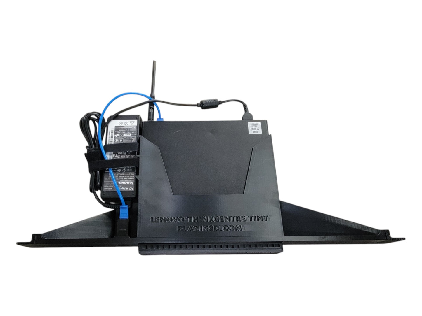 19-inch Rack Mount for Lenovo ThinkCentre Tiny PC, M75Q M80Q M90Q Series, Front Network Access