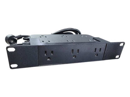 Blazin3D 10-inch Network Rack PDU Power Strip, 12 Outlets, USB-A/C Ports, 1U, Surge Protection, 6ft Cable