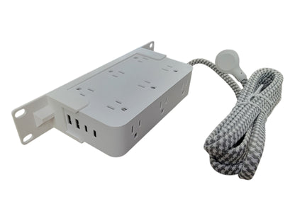 Blazin3D 10-inch Network Rack PDU Power Strip, 12 Outlets, USB-A/C Ports, 1U, Surge Protection, 6ft Cable