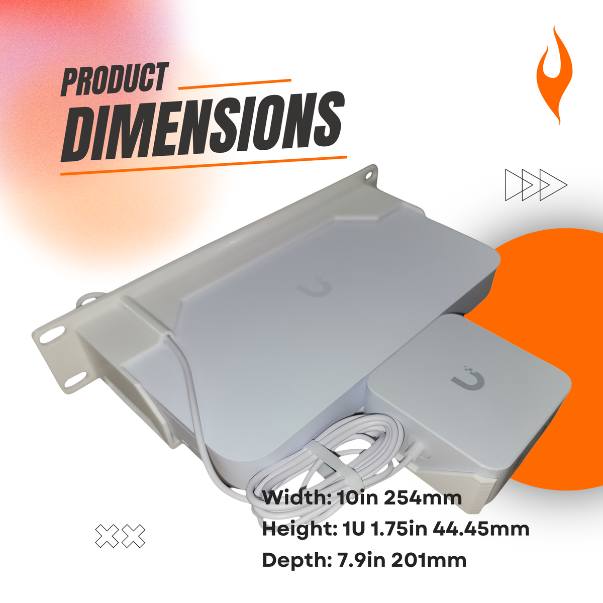 10-Inch Rack Mount for UCG-Fiber and UXG-Fiber Gateway with PSU Holder
