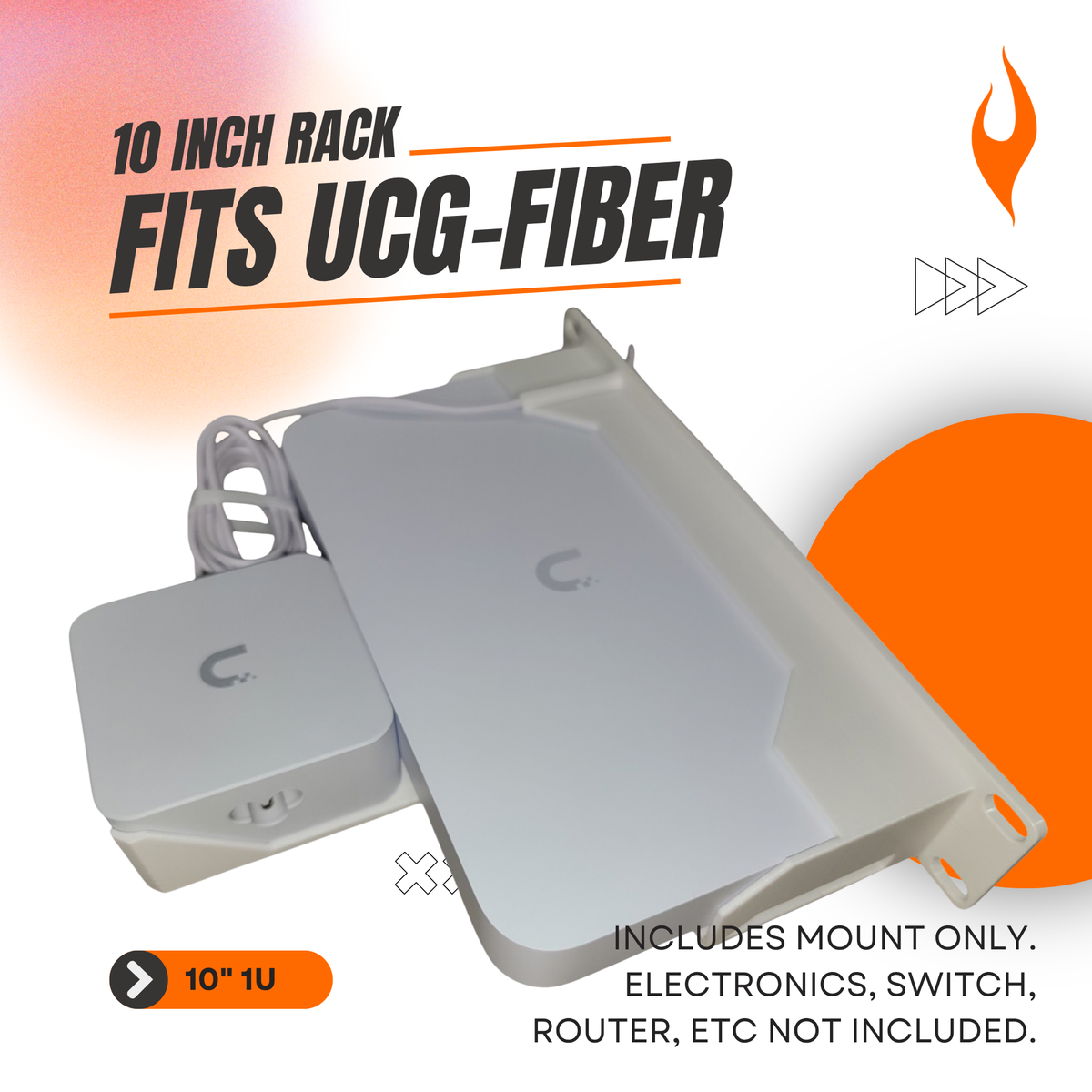 10-Inch Rack Mount for UCG-Fiber and UXG-Fiber Gateway with PSU Holder