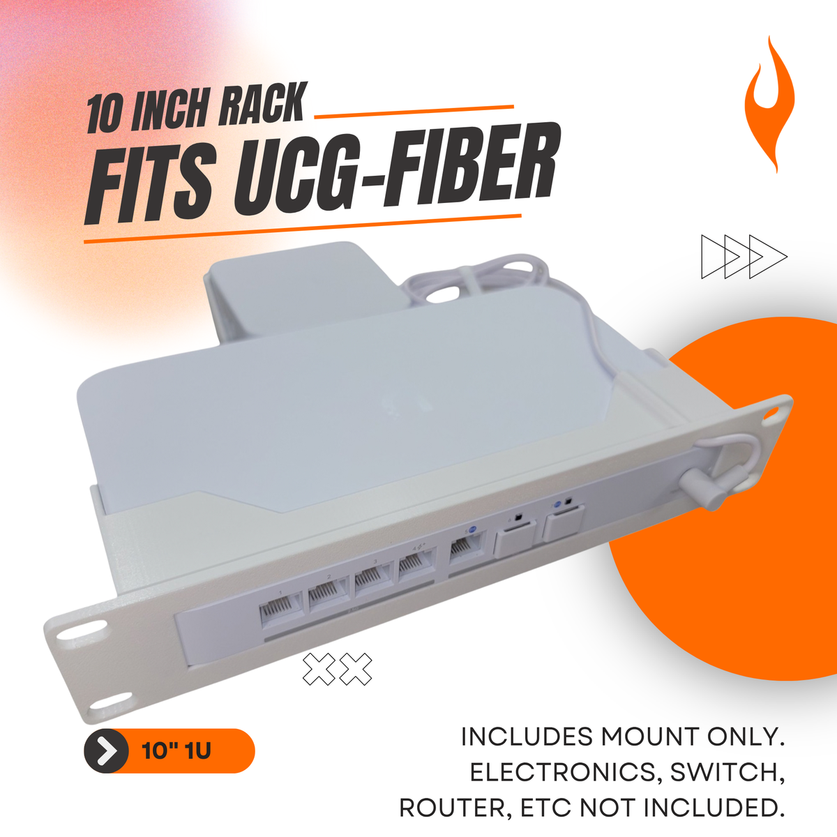 10-Inch Rack Mount for UCG-Fiber and UXG-Fiber Gateway with PSU Holder