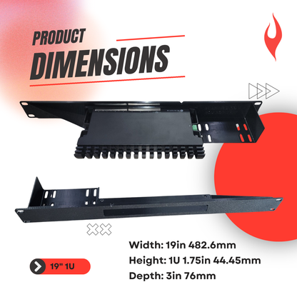 19" 1U Rack Mount for MikroTik RB5009 & L009 Series, Compatible with RB5009UG+S+IN, RB5009UPr+S+IN, L009UiGS-2HaxD-IN, L009UiGS-RM