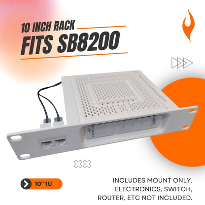Blazin3D 10" Rack Mount for Arris Surfboard SB8200 (1U) (Also fits SB6190 and SB6141)