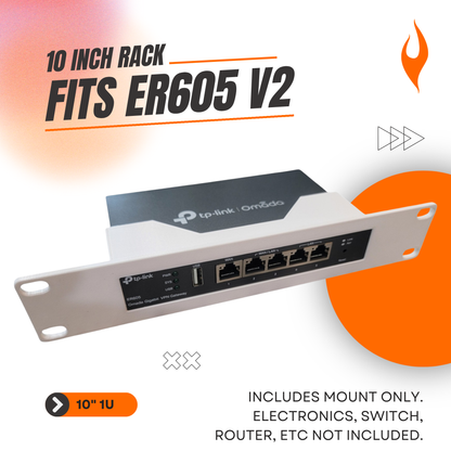 10 inch 1U Network Rack Mount for TP-Link ER605 V2 Wired Gigabit VPN Router