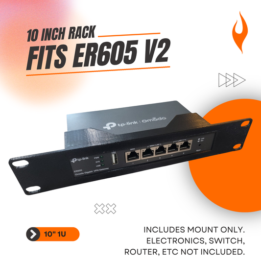 10 inch 1U Network Rack Mount for TP-Link ER605 V2 Wired Gigabit VPN Router