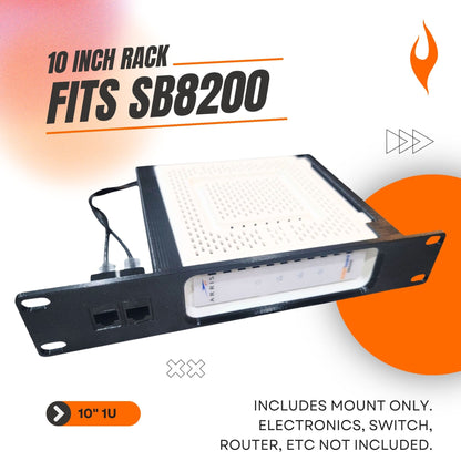 Blazin3D 10" Rack Mount for Arris Surfboard SB8200 (1U) (Also fits SB6190 and SB6141)