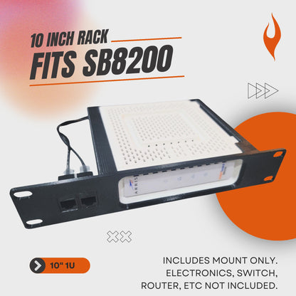 Blazin3D 10" Rack Mount for Arris Surfboard SB8200 (1U) (Also fits SB6190 and SB6141)