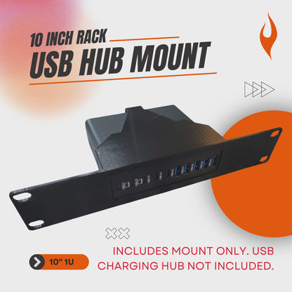 10 Inch USB Power Station Rack Mount for Home Lab, Rasberry Pi PDU IoT Rackmate